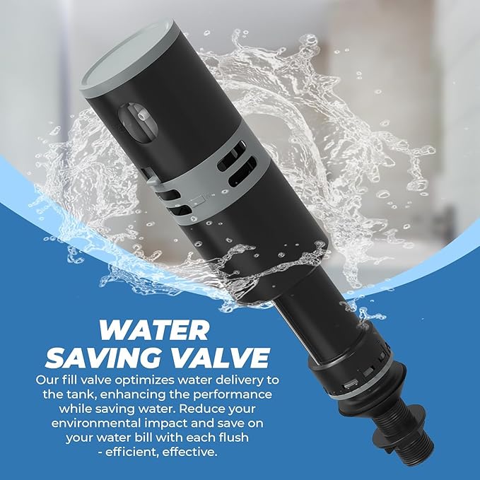 Ravine High Performance Universal Toilet Fill Valve Replacement Kit - Quiet & Fast Fill - Easy Install Toilet Fill Valve Replacement - Fill Valve for Toilet Tank - Toilet Float Replacement Kit