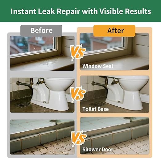 YKF 34oz Clear Transparent Waterproof Sealant, Water-Based Invisible Repairing Leak Agent for Roofs, Walls, Bathroom, Kitchen, Garden, Indoor & Outdoor Waterproof Coating