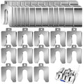 Shimeyao 130 Pcs Size C 4" X 4" Stainless Steel Slotted Shims Kit Metal Shims Stock for Leveling Assortment with Storage Box for Machinist Motor Door Shop Kit Replacement Pack