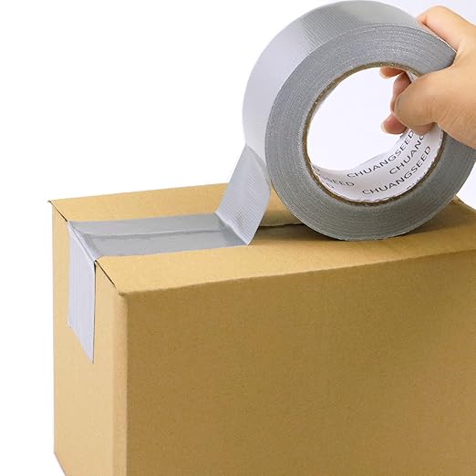 CHUANGSEED Duct Tape Industrial Grade 3 inches x 55 Yards (164 ft) Silver,Heavy-Duty,Waterproof for Crafts & Home Improvement,No Residue