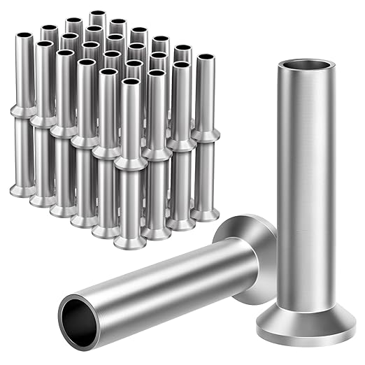 BLIKA 40Pack 3/16" Stainless Steel Stemball Swage Dead Ends for Deck Cable Railing, Invisible Cable Railing Hardware for Wood/Metal Posts, 3/16" Stemball Swage Terminal
