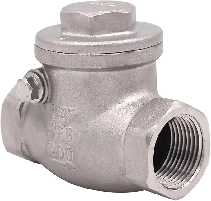 3/4 Inch Swing Check Valve - WOG 200 PSI Stainless Steel SS304 CF8M NPT