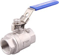 DERNORD Stainless Steel 304 Ball Valve, Full Port Heavy Duty for WOG with Locking Device (3/4" NPT)