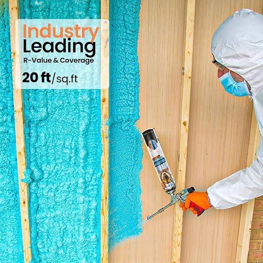 BEEST FullStop Spray Foam Insulation for Wall & Attic (20 Board ft/sq.ft) Perfect Heat & Acoustic Proofing for Reduced Energy Bills - One Component Polyurethane Foam Insulation Can - 1 Pack (26.8 oz)