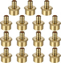 (15 Pack) Lidertik PEX Fittings 1/2 inch Female Adapter, 1/2" PEX-B F1807 x 1/2" NPT Female Threaded Adapter Brass
