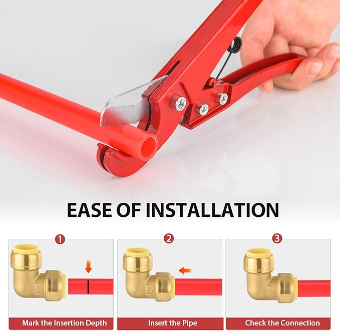 (Pack of 2) EFIELD 3/4-inch 90-Degree Elbow, Push-Fit Brass Fittings to Connect Copper, PEX, CPVC Pipe with 3/4" Disconnect Clip,(PF-UNI010)