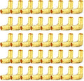 GASHER 40Pcs No Lead Brass 1/2" Pex Elbow Fittings, 1/2 Inch Pex Fittings for Pex Tubing