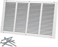 20"W x 12"H [Duct Opening Size] Steel Return Air Grille, Air Return Vent Cover for Ceiling and Sidewall - HVAC Air Vent Covers - [Outer Dimensions: 21.75"W x 13.75"H]