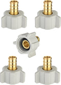 (Pack of 5) EFIELD Pex 1/2" Pex X 1/2" Female NPT Swivel Adapter Brass Crimp Fittings,(PEX1807202-5PCS)