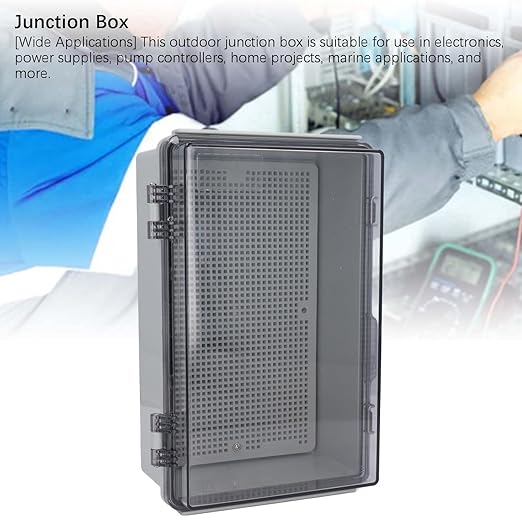 Electrical Junction Box,175x275x110mm IP67 ABS Plastic Electrical Project Enclosure with Mounting Plate