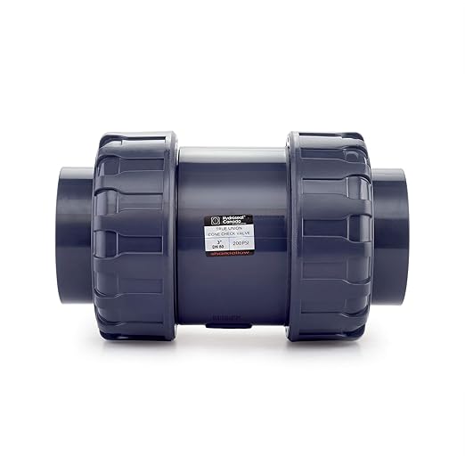 HYDROSEAL Sharkfellow 3’’ PVC True Union Ball Check Valve with Full Port, ASTM F1970, with EPDM Seals, Corrosion-Free, Service Free, Rated at 200 PSI @73F, Gray, 3 inch Socket (3'')