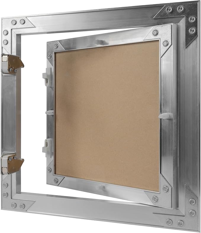 10" x 10" Inch Aluminum Drywall Access Panel - Service Shaft Door - Plumbing, Electricity, Heating, Alarm Wall Inspection hatch for Drywall - Bathroom Service Access Hole Cover