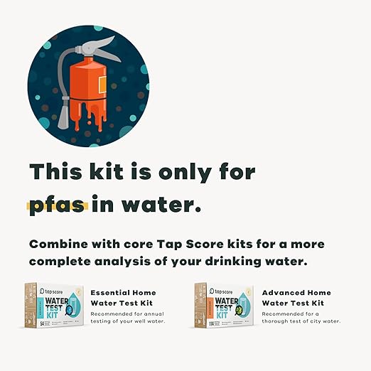 Professional PFAS Test for Drinking Water | Certified Tap Score Home Kit | Mail-in Lab Analysis | Easy Sampling, Shipping Included | EPA Testing Method