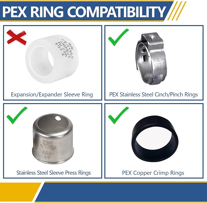 Straight Stop Valve,1/2 Inch Pex X 3/8 Inch OD Compression Straight Shut-off Valve with 1/4 Turn on/off (Pack of 20,ASTM F1807)(VALVE085-20Pack)