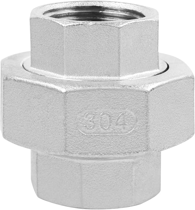 Avanty Stainless Steel 304 Cast Pipe Fitting, Union, 1/4" NPT Female