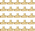 SUNGATOR 25-Pack 3/4" Pex Tee, No Lead Brass, 3/4 Inch Pex T Fittings
