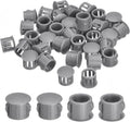 uxcell 38Pcs 11mm(7/16") Nylon Hole Plugs, Flush Type Panel Round Snap in Fastener Knockout Locking Plugs for Furniture Insert End Caps Panels, Gray