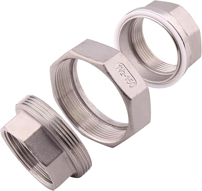 Cast Pipe Fittings Union - 1 1/2" NPT Female Fitting Stainless Steel 304, Class 150