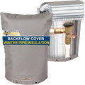 Backflow Preventer Cover Insulated (5˚F) - 18" W x 34" H Backflow Cover for Winter Pipe Freeze Protection - Sprinkler Covers for Outside - Double Wall Insulation Cover Grey