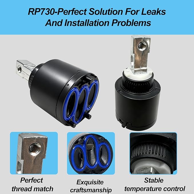 RP73000 Faucet Cartridge for Delta Kitchen/Bathroom Faucet Cartridges Parts for Delta Plumbing Replacement Part, Faucet Cartridges Valve Repair Kit, Easy DlY Installation（Screws Not Included）