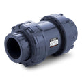 HYDROSEAL Sharkfellow 1 1/2’’ PVC True Union Ball Check Valve with Full Port, ASTM F1970, with EPDM Seals, Corrosion-Free, Service Free, Rated at 200 PSI @73F, Gray, 1 1/2 inch Socket (1 1/2'')