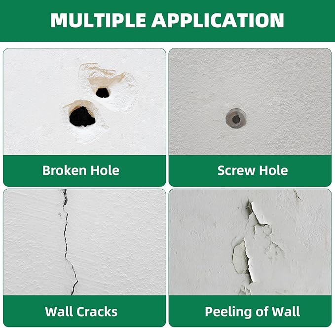 Premium Aluminum Wall Repair Patch Kit, 18 Pieces Self-Adhesive Mesh Repair Patches for Drywall, Multiple Sizes 8/6/4/2 Inch, Meet Your Needs for Repairing Damaged Walls or Ceilings