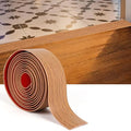 2" x 20Ft Floor Transition Strip Self-Adhesive Cover Strips, Threshold Floor Gap Vinyl Flooring Transitions Strip Laminate Floor Flat Divider Strip for Gaps Carpet Threshold Tiles-Brown Wood Grain
