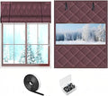 Thermal Window Cover for Wintern, Window Insulation Kit Blackout Oxford Curtain, Thicken Warm Waterproof Attic Insulation Blanket, Draft Blocker in Home RV 38 39 47 57 62 63in(Browns,75x39in)