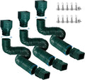 Rain Gutter Downspout Extensions, Flexible Downspout Extender for Rain Water Drainage, Down Spout Drain Extension Extendable from 21 to 68 Inches(3 Pack,Green)