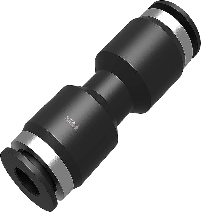 Utah Pneumatic 1/4 Air Line Fittings Straight Push To Connect Air Hose Fittings Quick Connect Pneumatic Fittings 5 Pack