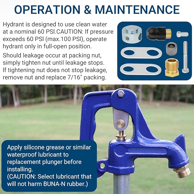 Frost Free Hydrant Repair Kit Compatible with Campbell MfrPartno HPK-1 Yard Hydrant Head Replacement Parts, Fit for Merrill C-1000 Series Yard Hydrant Repair Kit