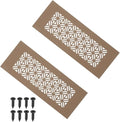 PATIKIL 8 x 3 Inch Door Air Vent Cover, 2 Pcs Heavy Duty Aluminum Grille Ventilation Cover Louvered with Mounting Screws for Cabinet Wardrobe Door, Brown
