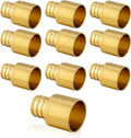 (10-Pack) PEX Fittings, Pex 3/4"x1" Female Sweat Copper Adapter, Brass Crimp Fittings, for PEX Tubing Pipe Plumbing, ASTM F1807(PEX1807135-10Pack)