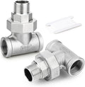 TAISHER 1PCS 304 Stainless Steel 3 Way Tee Union，1/2" NPT Female x 1/2" NPT Male x 1/2" NPT Female Cast Pipe Fitting