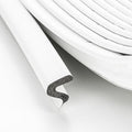 Weather Stripping Door Seal Strip - Soundproof Q-Shaped Foam for Exterior Door Frame, Large Gap Seal, Noise Cancelling, Easy to Install (White, 60FT)