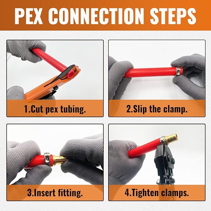 SUNGATOR 2-Pack 1/2" Pex Drop Ear Elbow, No Lead Brass, Pex Fittings 1/2 inch, NSF, UPC Certified