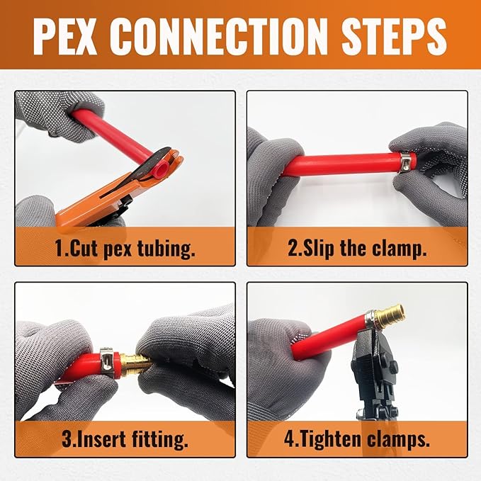 SUNGATOR Pex Fittings 1/2 Inch, 25-Pack 1/2" Pex Tee Fittings, No Lead Brass, NSF, UPC Certified