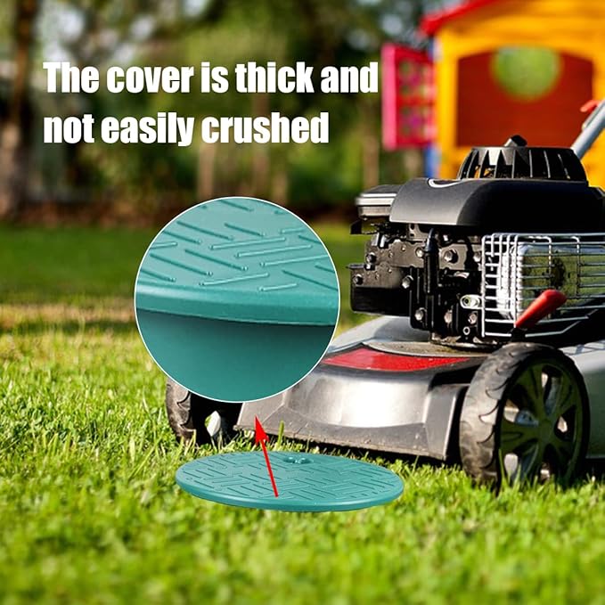 Cunguv Valve Box Cover Lid Sprinkler Valve Box Lid Replacement ID 5.5" OD 6" for Circular Irrigation Control 3 Pieces