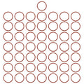 MECCANIXITY Silicone O-Ring 29mm ID 33mm OD 2mm Width Metric VMQ Sealing Gasket Replacement 50A Durometer for Plumbing Compressor Faucets Valves Repair (Red, Pack of 50)