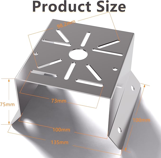 Universal Corner Mount for Security Camera Stainless Steel Mounting Corner Bracket Gives Bigger Field of Vision for Cameras Wall Mount Corner Fits for CCTV Camera, LED Wall, Stage Lights, Solar Panel
