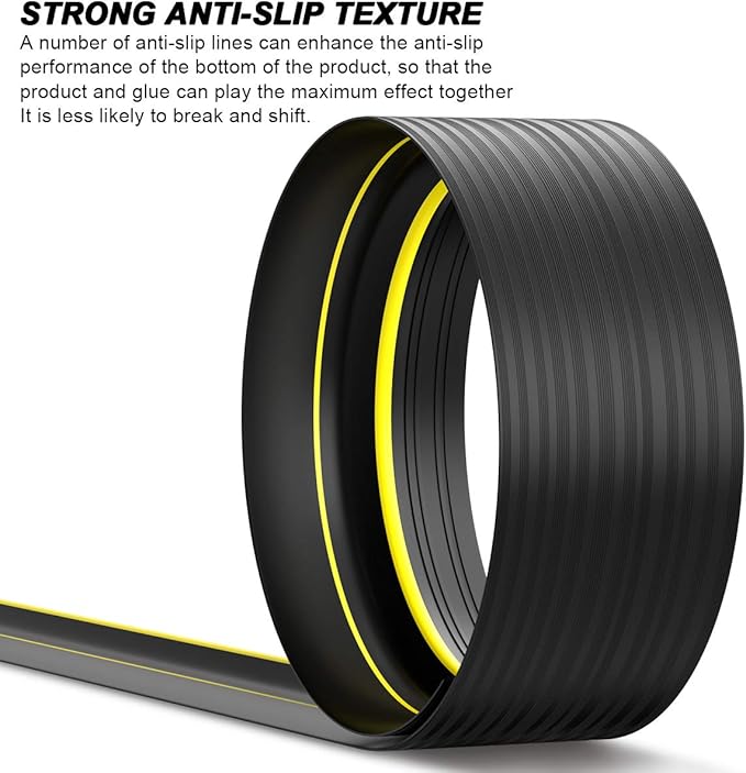 Jin&Bao Universal Garage Door Threshold Seal Strip 10FT Kit, Bottom Waterproof Rubber Weather Stripping Replacement（Yellow, 1 Adhesive）