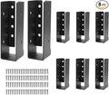 Concealed Joist Hanger 8PCS,2"" x6 Joist Brackets,Framing Bracket,Railing Brackets,Q235B Steel Powder-Coated Joist Bracket Fit for 2"" x6 Beam,Swing, Handrail,Fence