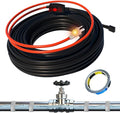 HEATIT Pipe Heating Cable with Thermostat Electric Heating Cable Automatic Heat Tape Pipe Freeze Protected Heated Cable 22 Feet