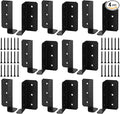 4 Pairs Joist Hangers, 14 Gauge Split Mount Joist Hanger for Wood Carbon Steel Mount Joist Brackets for 2"x4",2"x6", 4"x4" Beam
