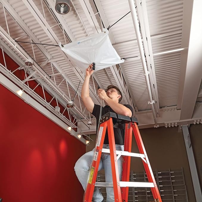 PIG Quick Response Roof Leak Diverter Tarp Kit with Hanging Straps - 30" x 30" - PMB30587-WHS