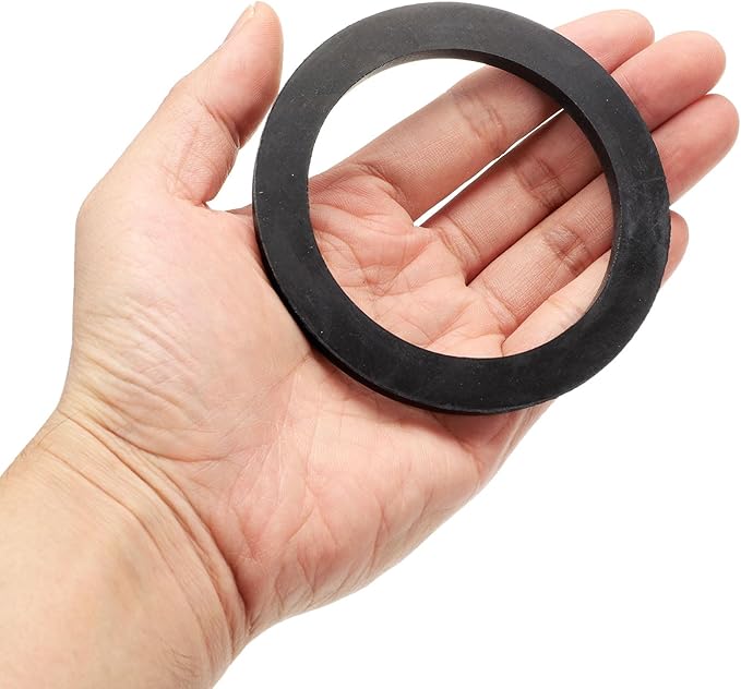 uxcell 12 Pcs Solid Nitrile Rubber Flat Washer DN80 3-5/8" OD x 3" ID x 1/4" Thickness Large Washers O Ring Sealing Gaskets, Industrial Flat Rubber Spacer, Black