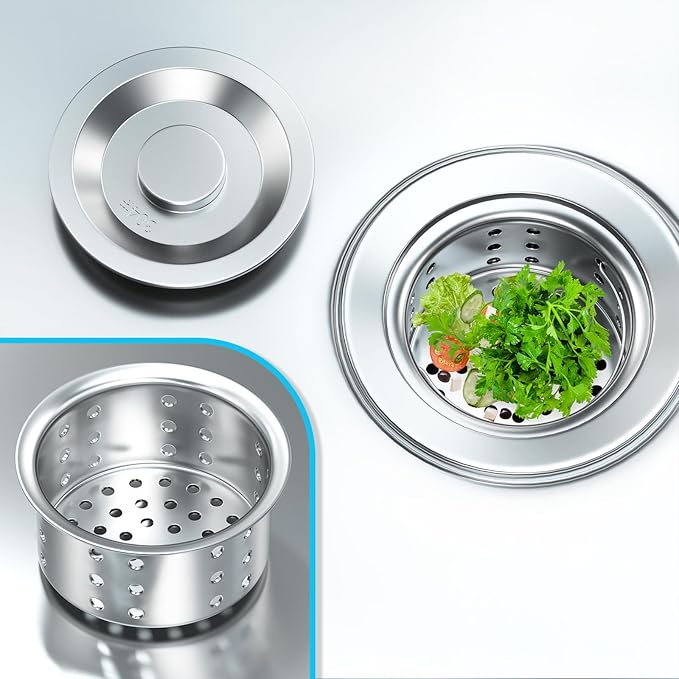 Utility Sink Freestanding Single Bowl Laundry Sink with Hot and Cold Water Plumbing Stainless Steel Sink for Kitchen and Bathroom Farmhouse Style