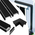 LyPrem 3" W x 6.5Ft L Metal Line Set Cover Kit - Decorative AC Pipe Cover for Ductless Mini Split/Central Air Conditioner/Heat Pump Systems, Black
