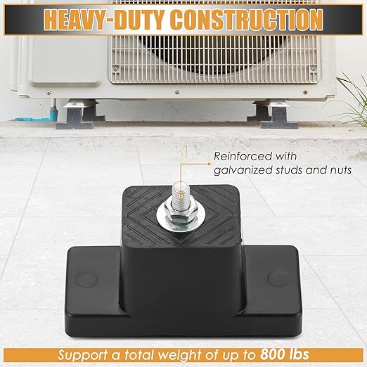 NATGAI 4Pack Rubber Vibration Isolator Mounting Bracket/Air Conditioner Mounting Bracket for Outdoor Mini Split Air Conditioner Condenser