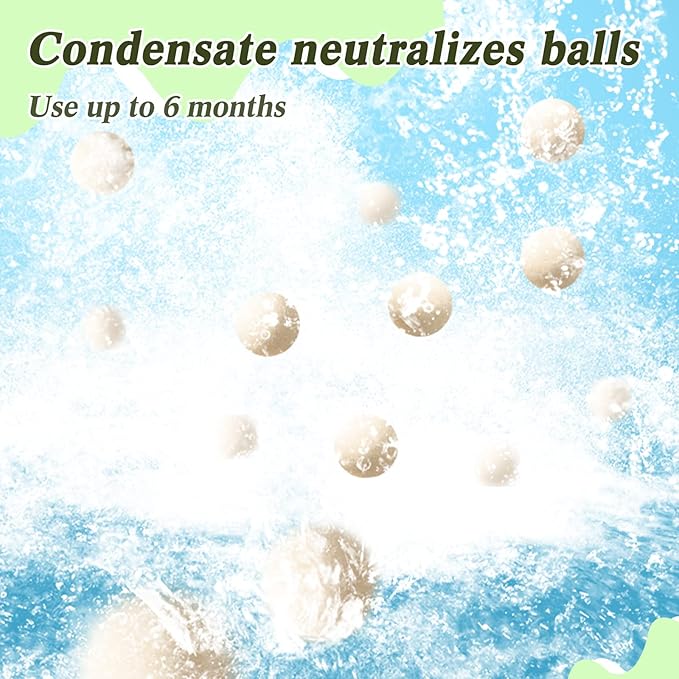 Timgle 4 Bag 3.3 lb Refill Condensate Neutralizer 7-8 mm Pickling Waste Liquid Neutralizer Acidic Water Increases Alkalinity Total 13.2 lb Weight Condensing Water Heater Condensate Neutralizes Balls
